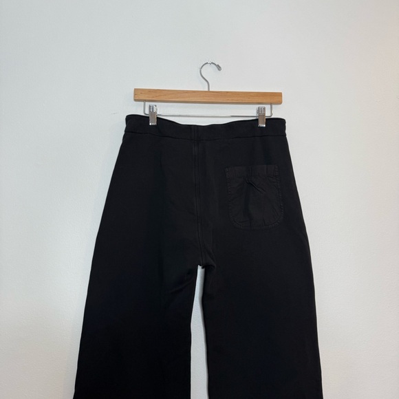 Nili Lotan Kiki Sweatpants 100% cotton wide leg crop in black size small - Picture 8 of 16